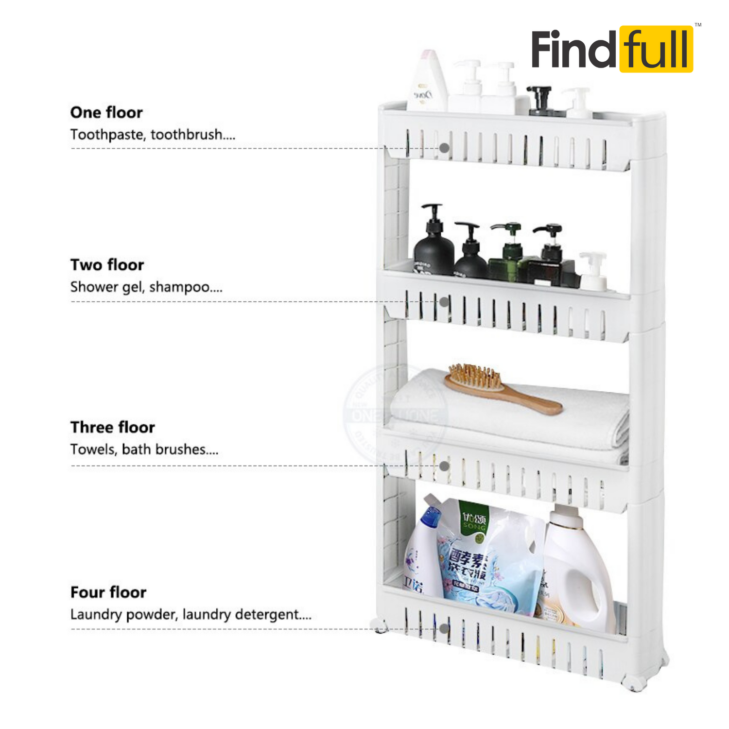Movable Storage Rack - 4 layer
